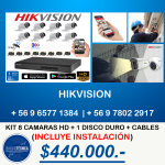 KIT 8 CAMARAS HIKVISION